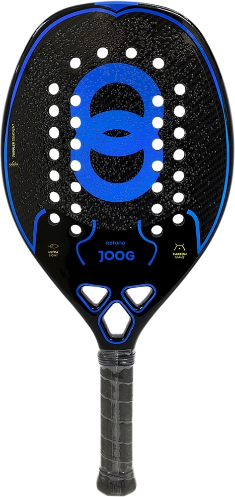 Raquete de Beach Tennis Joog Netuno 3K Pro Preto e Azul