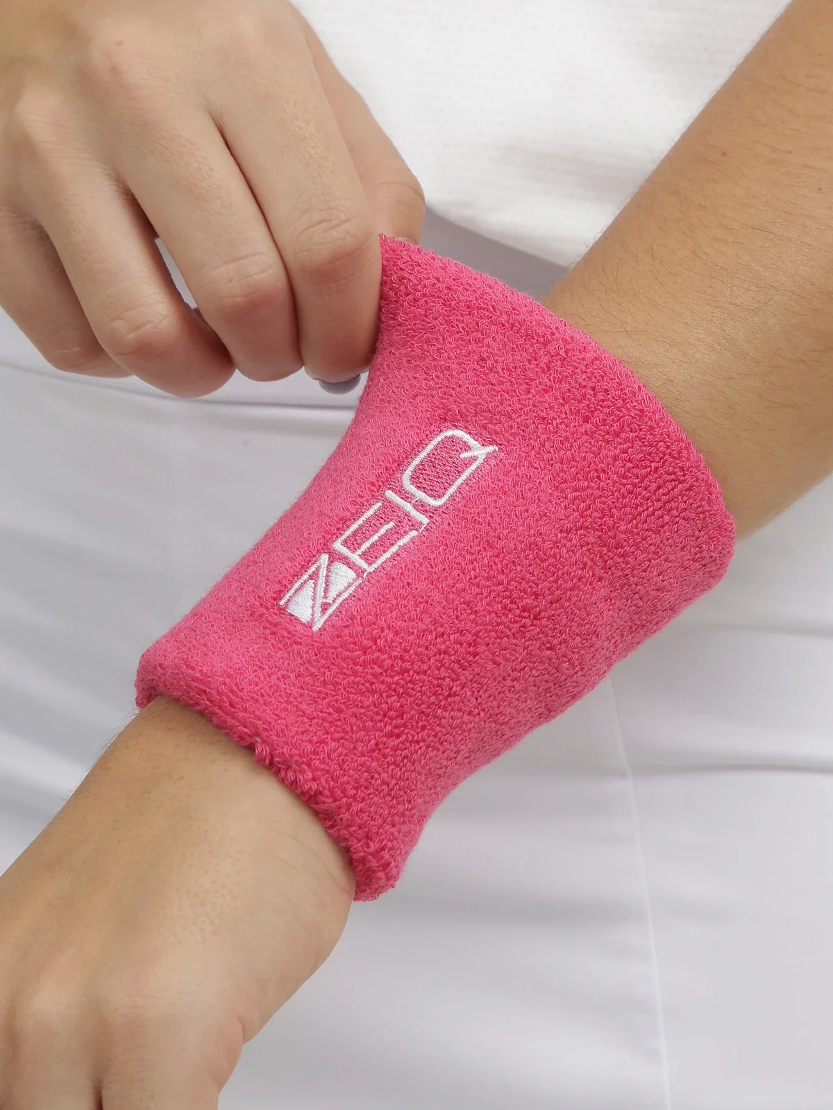 Munhequeira Ace Zeiq Pink Branca