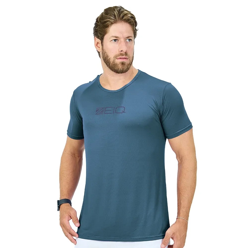 Camiseta Zeiq Slim Azul Mediterraneo