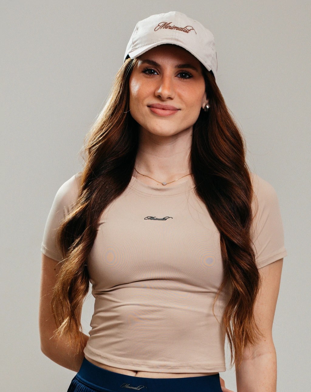 Camiseta Cropped Slim Minimalist Bege