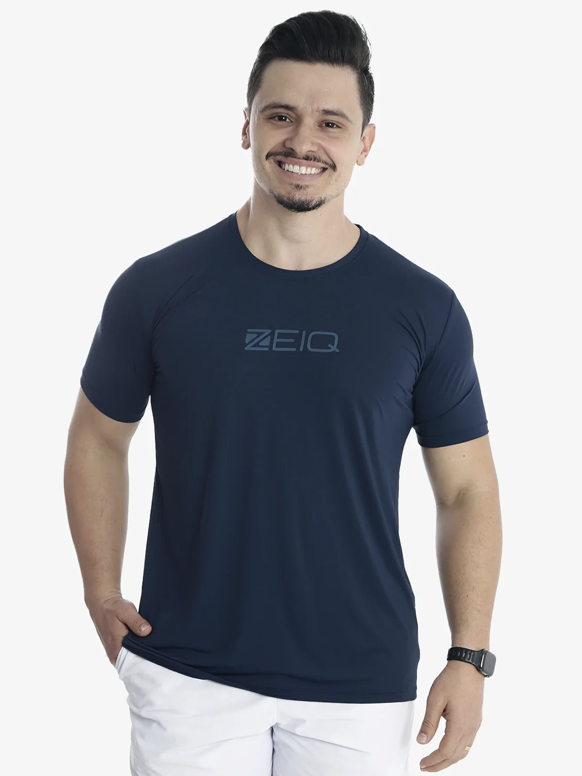 Camiseta Zeiq Slim Dry Dark Blue · GG